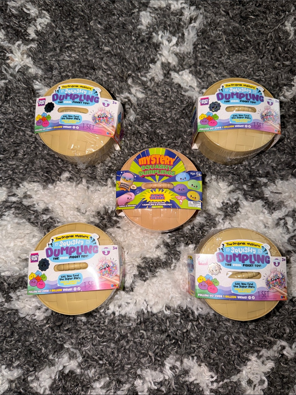 NWT Mystery Dumpling Squishy Kids Toy - set of 5